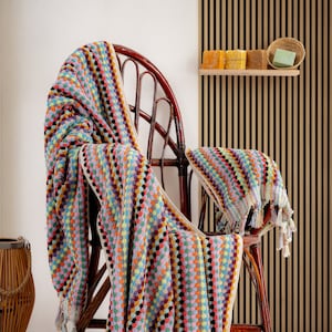Handmade Organic Cotton Rainbow Bath Towel, 36”x70” Soft Towel, Turkish Bath Towel, Custom Gift Towel, Bath Decor Towel, Terry Spa Towel image 2