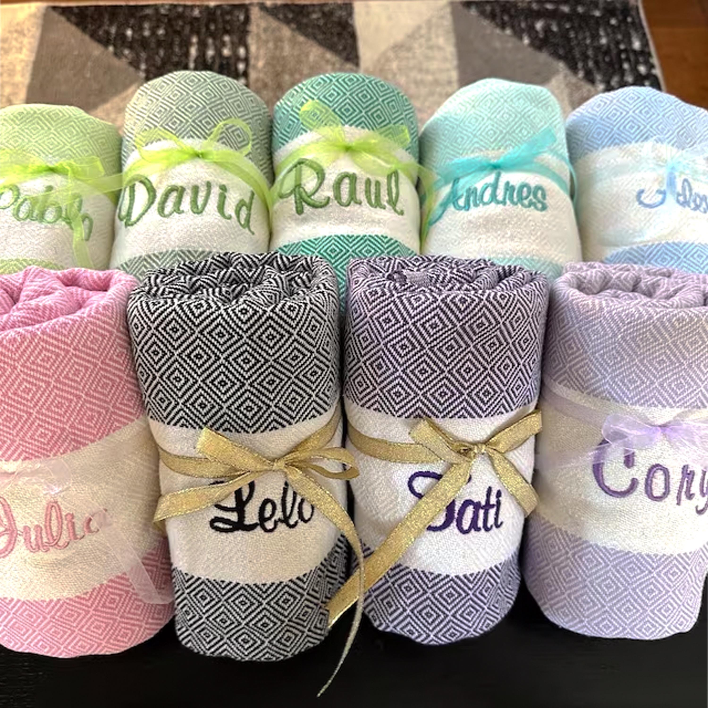 Personalized BEACH Towel, 70x40” Girls Trip Towel Personalized Gifts, Beach Bridal Party Towel, Bachelorette Wedding Custom Gifts