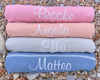 Personalized Beach Towel, Personalized Gifts, Custom Towels, Bridesmaid Gifts, Girls Weekend Gifts, Monogrammed Towel, Bachelorette Towel