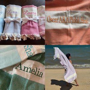 Personalized Gift, Wedding for favor, monogrammed gifts, beach wedding favor, girl trip towel, bachelorette party favor, spa towel, gift for her, gift for mom, gift for employee, bulk towel, organic towel, organic blanket, turkish beach towel