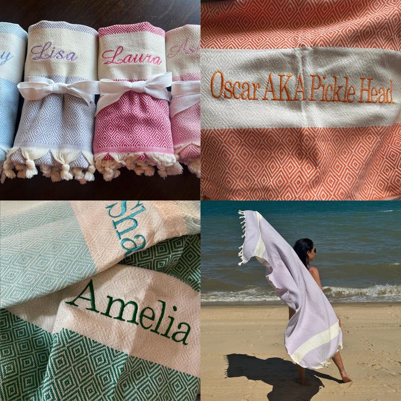 Personalized Gift, Wedding for favor, monogrammed gifts, beach wedding favor, girl trip towel, bachelorette party favor, spa towel, gift for her, gift for mom, gift for employee, bulk towel, organic towel, organic blanket, turkish beach towel