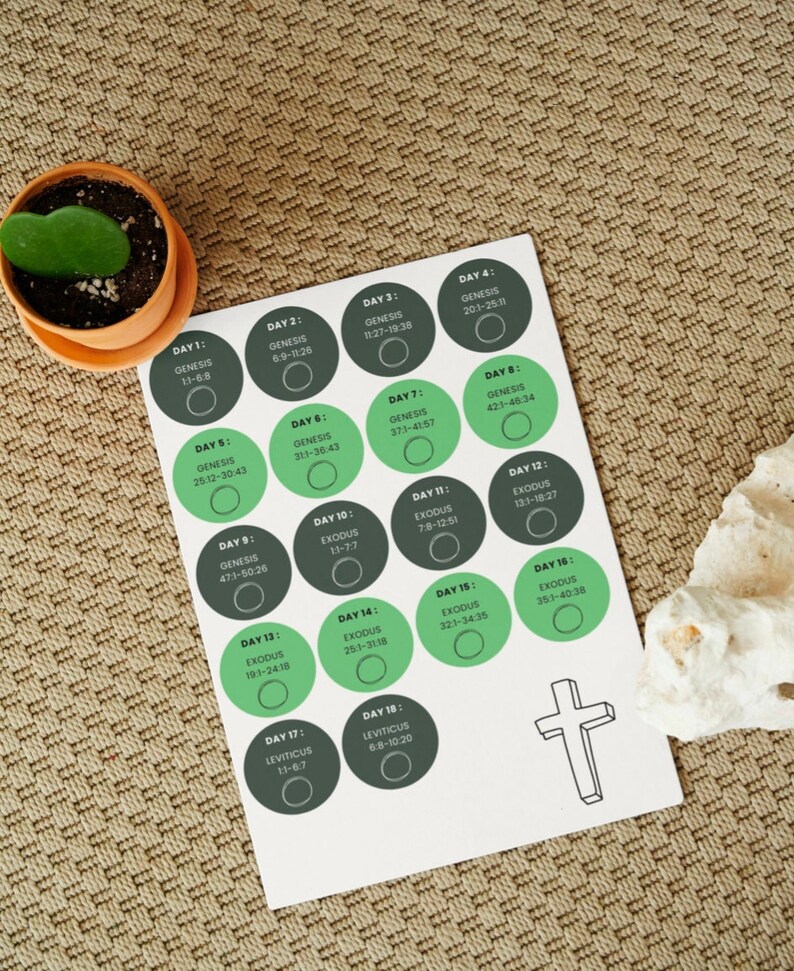 6 Month Bible Reading Plan Checklist Printable Digital Etsy