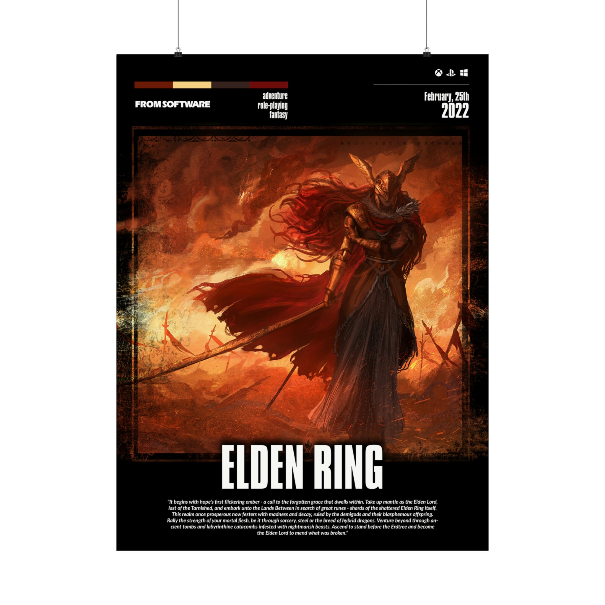 Elden Ring Poster Gaming Room Poster Gaming Wall Poster - Etsy