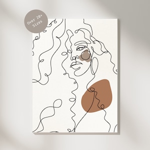 Woman Line Draw Illustration | Affiche Art Minimalist | Woman Face Line Art Printable | Modern Body Line Art | Digital Art | Wall Decor