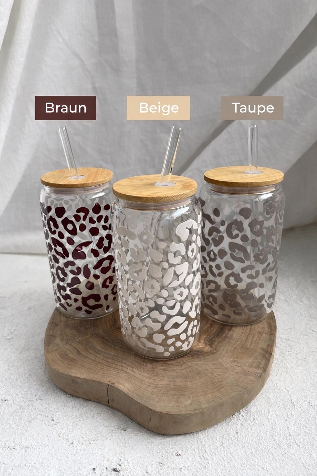 Strohhalm deckel glas