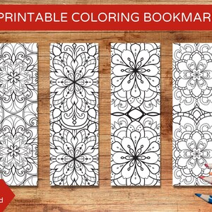 Flower Power Bookmarks to Color, Spring Printable Bookmarks, Coloring Bookmark Set, Floral Bookmarks, Kids Coloring Sheet, Digital Download