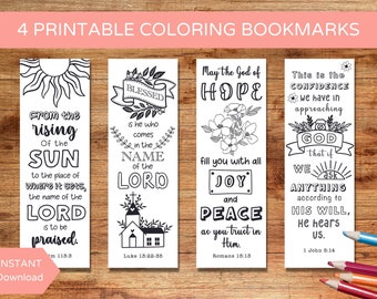 Printable Bible Verse Bookmarks to Color: Catholic Coloring Pages (PDF)