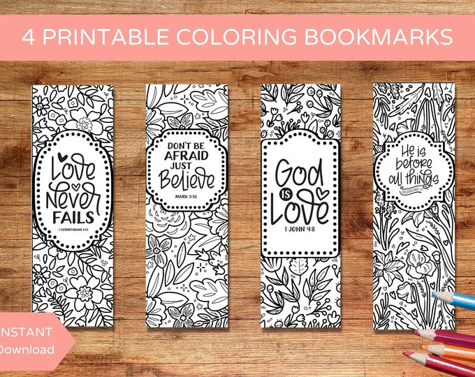 Ice Cream Coloring Bookmarks, Set of 4, Printable Kids Activity ...