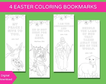 Palm Sunday Coloring Bookmarks: Holy Week Activity for Kids (Digital Download)
