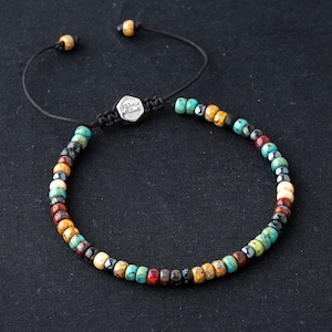 Miyuki Beaded Bracelet: Colorful Glass Beads, Adjustable Boho Jewelry