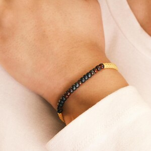 Pulsera personalizada con código Morse: Cuentas Miyuki amarillas, mensaje oculto - 40% de descuento