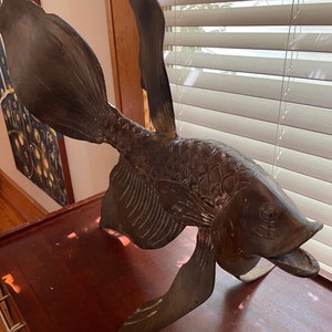 Große Bronze Fisch Skulptur