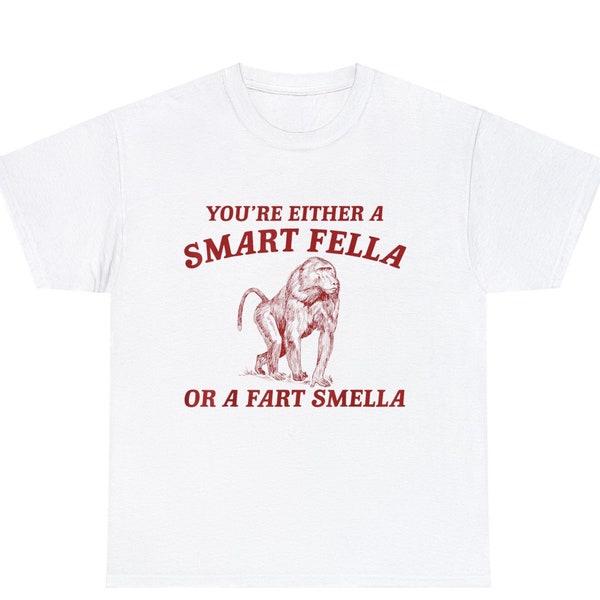 You're Either A Smart Fella Or A Fart Smella T-Shirt, funny shirt, meme tee