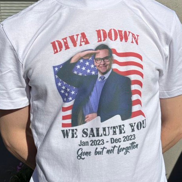 Diva Down T-Shirt, Diva Down We Salute You George Santos Tee, Trending Shirt