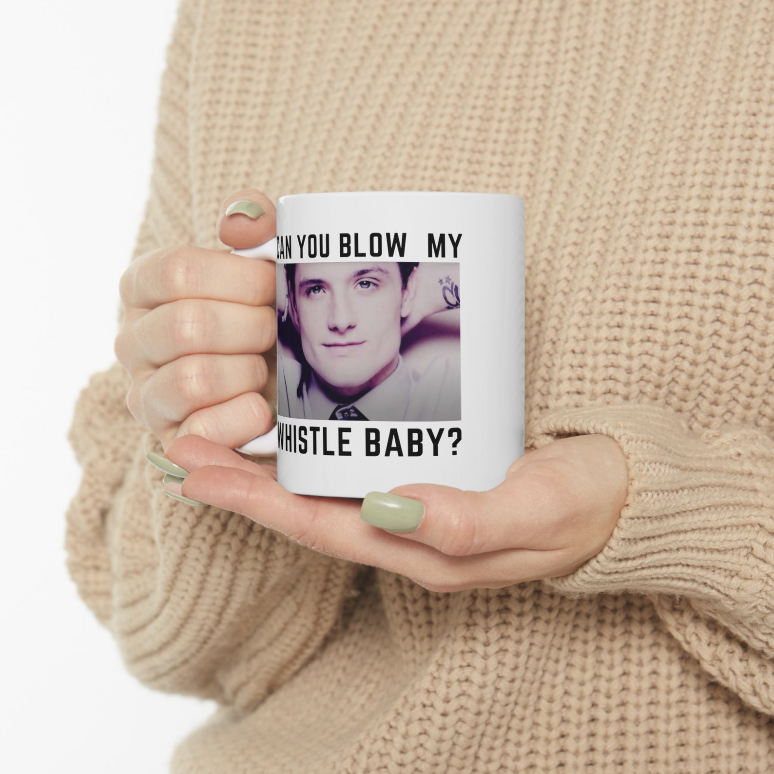 Can You Blow My Whistle Baby Josh Hutcherson Mug, Funny Josh Hutcherson