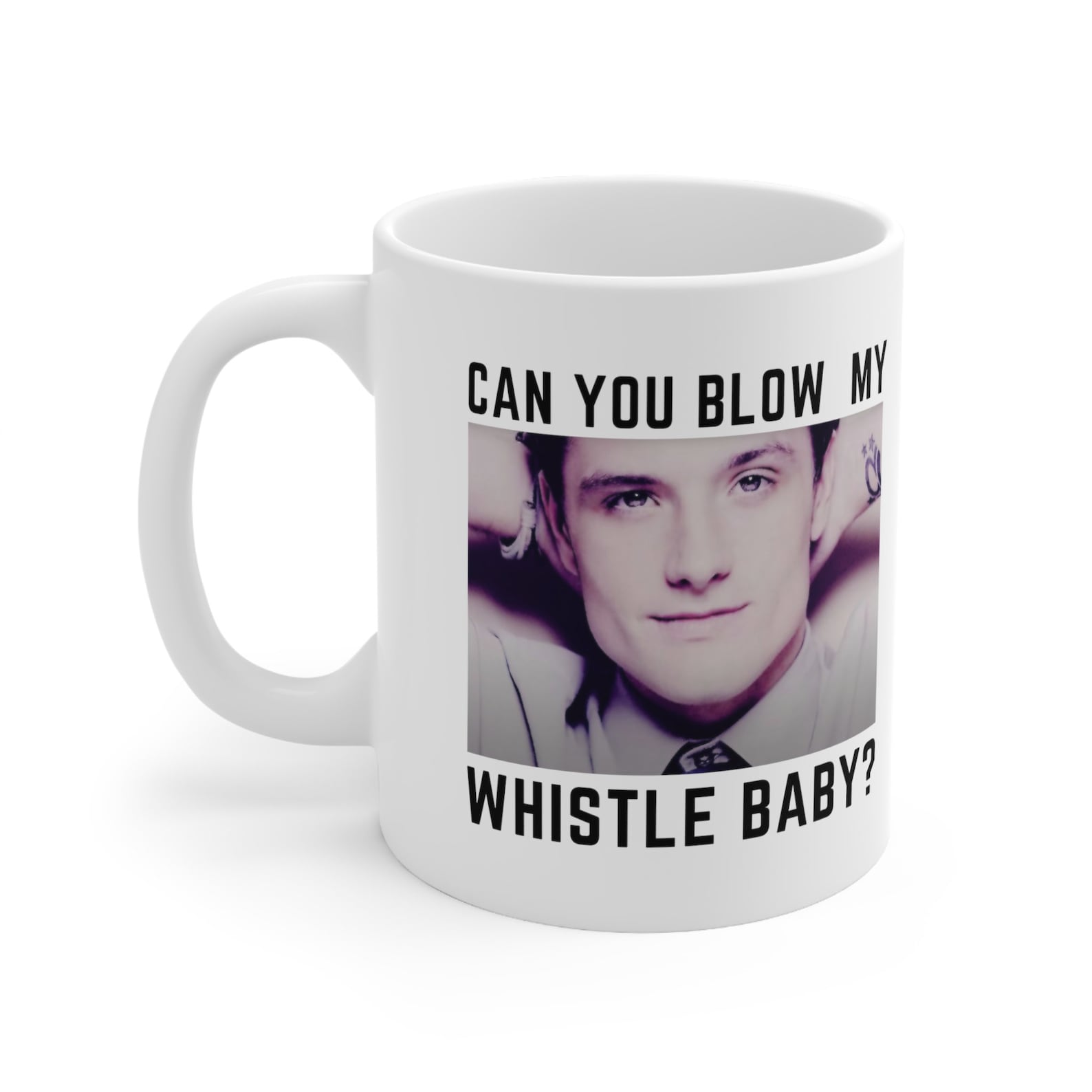 Can You Blow My Whistle Baby Josh Hutcherson Mug, Funny Josh Hutcherson