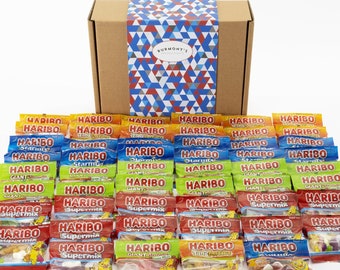 The Ultimate Haribo Mini Bags Sweets Hamper - Starmix, Supermix, Strawbs & Tangfastics - Hamper Exclusive to Burmont's