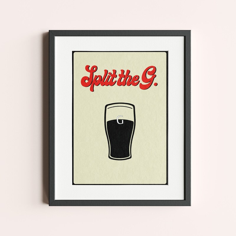 Guinness Split the G Uk Etsy