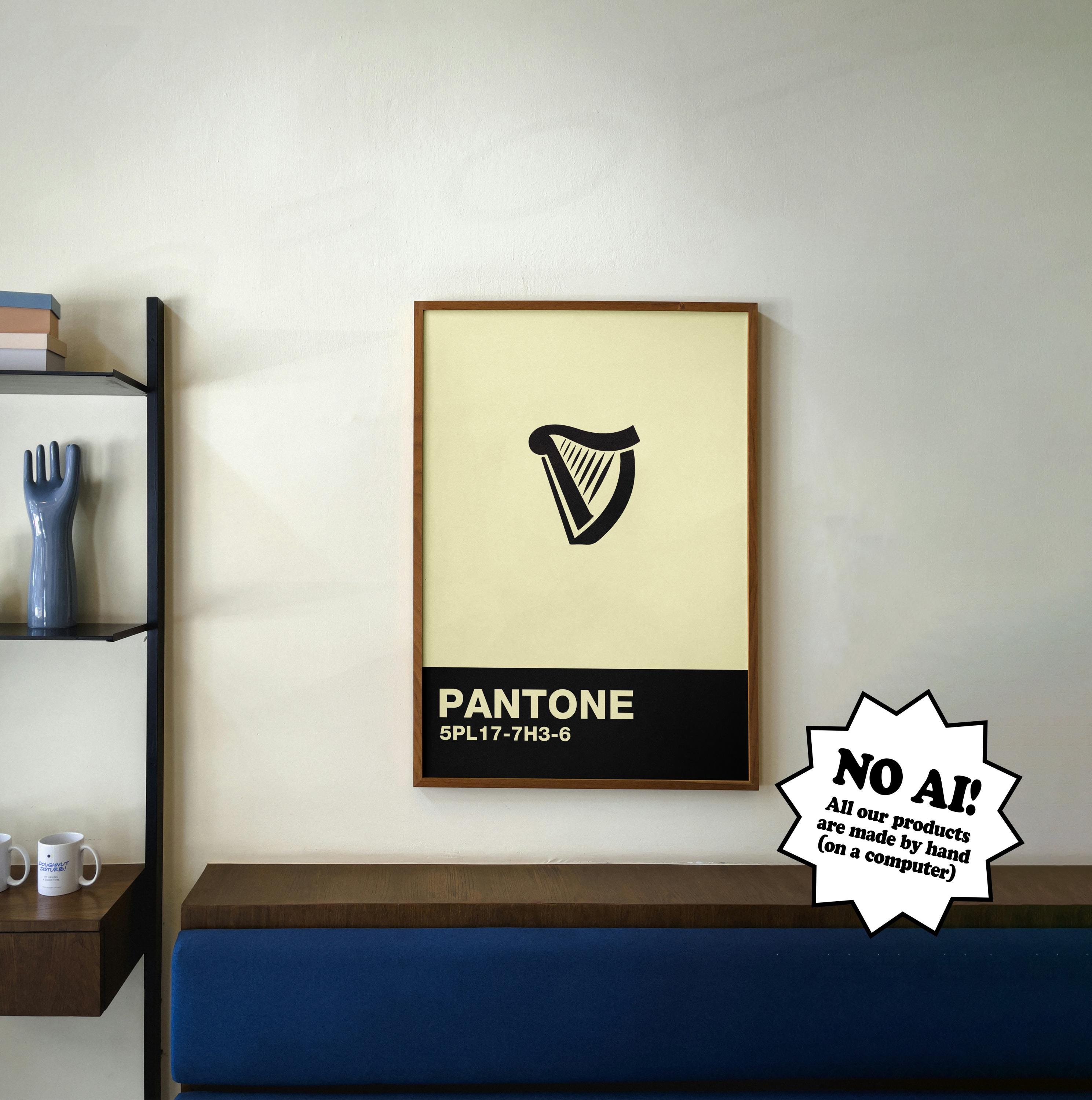 アート・デザイン・音楽 PANTONE THE PLUS SERIES Pantone Guinness in Cream and Black, Modern Style Digital Wall Art
