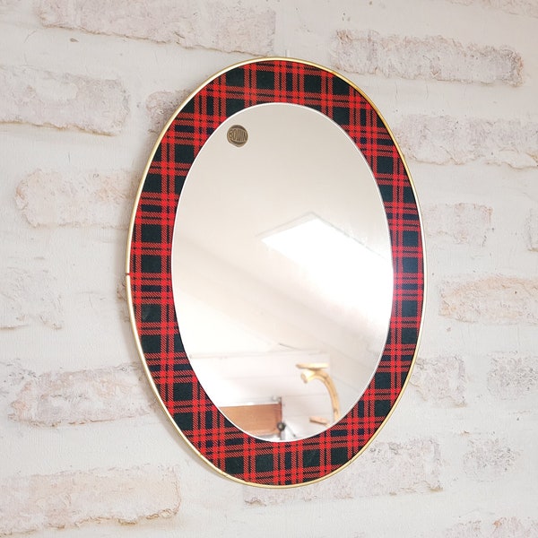 Miroir vintage tartan