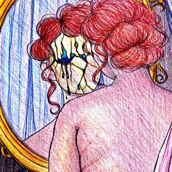 Derrière le masque  - Impression Illustration