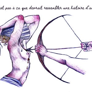 Carte Postale Santé Mentale - "Ce n’est pas à ça que devrait ressembler une histoire d’amour."
