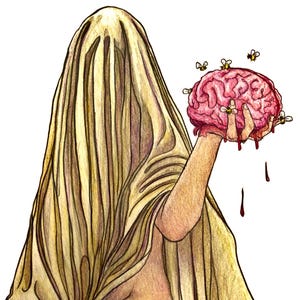 Carte Postale Santé Mentale - "Survivre avec un cerveau malade"