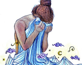 Carte Postale Santé Mentale - "Pleurer n'est jamais honteux"
