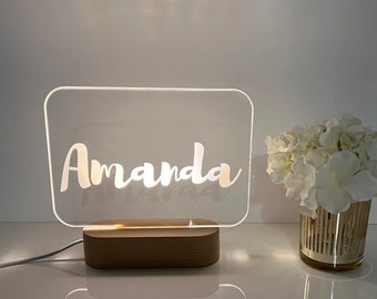Custom LED Name Light | Personalized Bedroom Decor Sign | Light up Sign | Logo Sign / Worker Gift / Boss Gift /Office Decor / Employee Gift