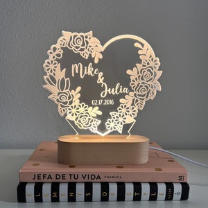 Custom Heart Led Light | Personalized Valentines Gift | Light up Sign | Logo Sign / Couples gift/ Gift for her / Anniversary gift