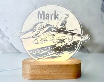 Jet Airplane Custom Name Lamp | Personalized Bedroom LED Cloud Decor Sign | Airplane Lamp | Daughter/Son gift Sign /Boy Gift/