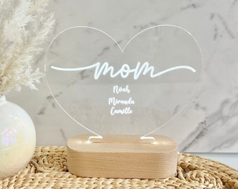 Mother's Day Gift. Personalized Night Light for Mom. Best present for Mommy. Custom gift for Mother in Law or Grandma. Nana or Mimi gift.