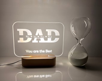 Custom LED Name Light | Personalized Gift for Dad | Light up Sign | Logo Sign / Custom dad present / Men's Gift / Father's Day gift