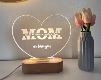 Aangepaste LED-naamlamp | Gepersonaliseerd cadeau voor moeder | Verlicht teken | Logo teken/aangepast moedercadeau/vrouwencadeau/Moederdagcadeau