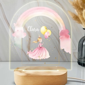 Personalized Princess Night Light - Custom LED Lamp for Kids, Perfect Gift for Little Princesses, Unique Room Decor, Magical Nightlight