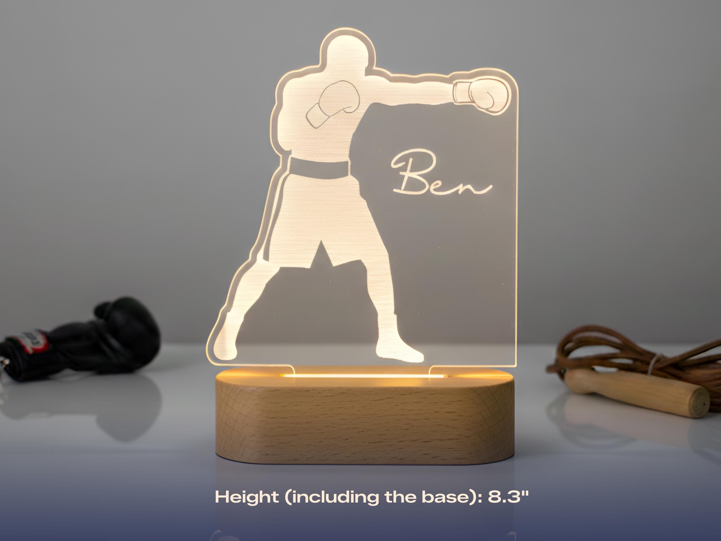 Boxing Led Light Personalized Boxing LED Lamp Custom Boxer Night Light Sports Room Decor ...
