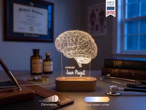 Personalized Lamp for  Psychologist. Psychology Student Graduation Gift. 3D Brain Lamp, Personalized Gift for Neurologist.