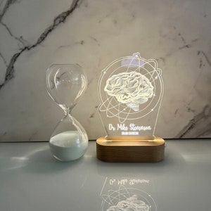 Brain LED Night Light Personalized for Neurologist Gifts, Psychology Student Graduation Gift, Clinical Psychologist Gift, Neurosurgeon Gifts image 7