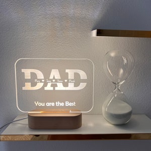 Luz de nombre LED personalizada / Regalo personalizado para papá / Letrero iluminado / Letrero de logotipo / Regalo de papá personalizado / Regalo de hombre / Regalo del Día del Padre imagen 7