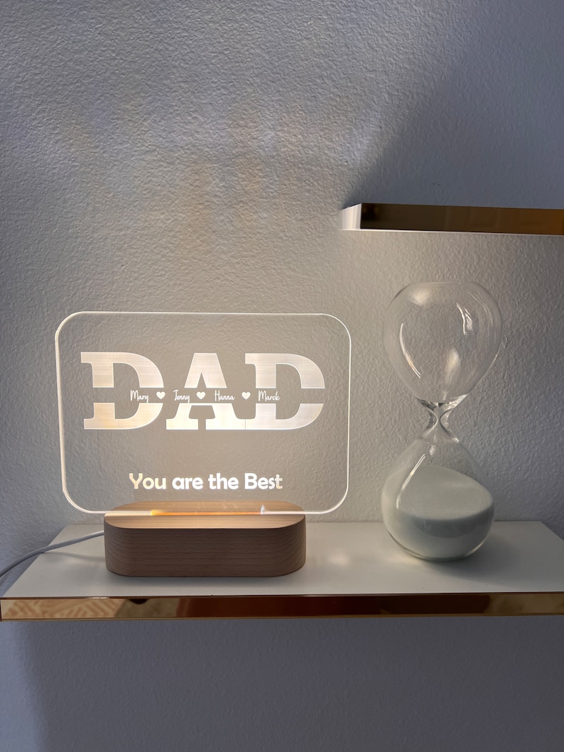 Custom LED Name Light Personalized Gift for Dad Light up Sign Logo Sign / Custom dad present / Men's Gift / Father's Day gift image 7