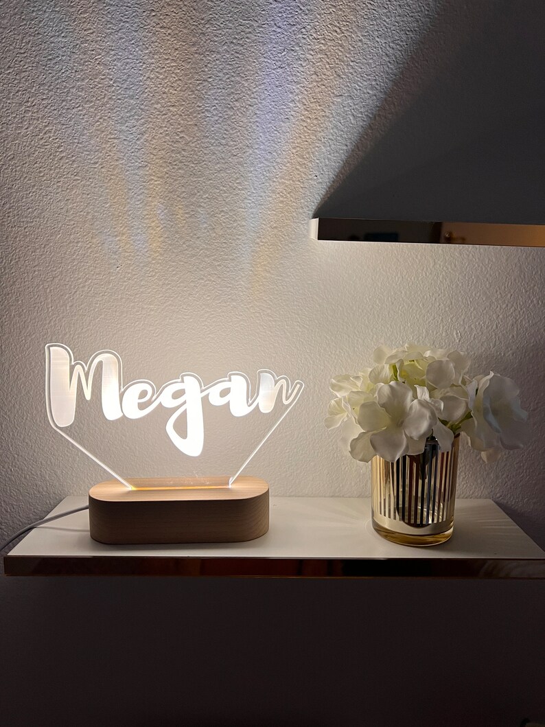 Custom LED Name Light Personalized Bedroom Decor Sign Etsy