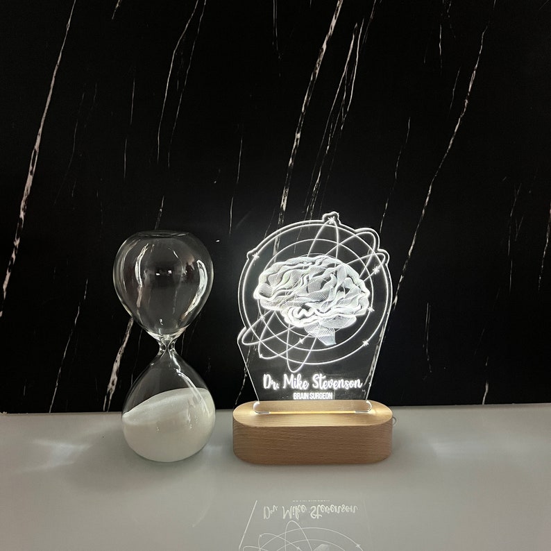 Brain LED Night Light Personalized for Neurologist Gifts, Psychology Student Graduation Gift, Clinical Psychologist Gift, Neurosurgeon Gifts image 6