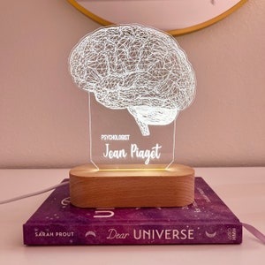 Personalized Lamp for Psychologist. Psychology Student Graduation Gift. 3D Brain Lamp, Personalized Gift for Neurologist. image 4