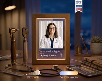 Personalized Doctor Photo Lamp - Custom Nurse Gift, Medical Appreciation Gift, Healthcare Worker LED Night Light Decor