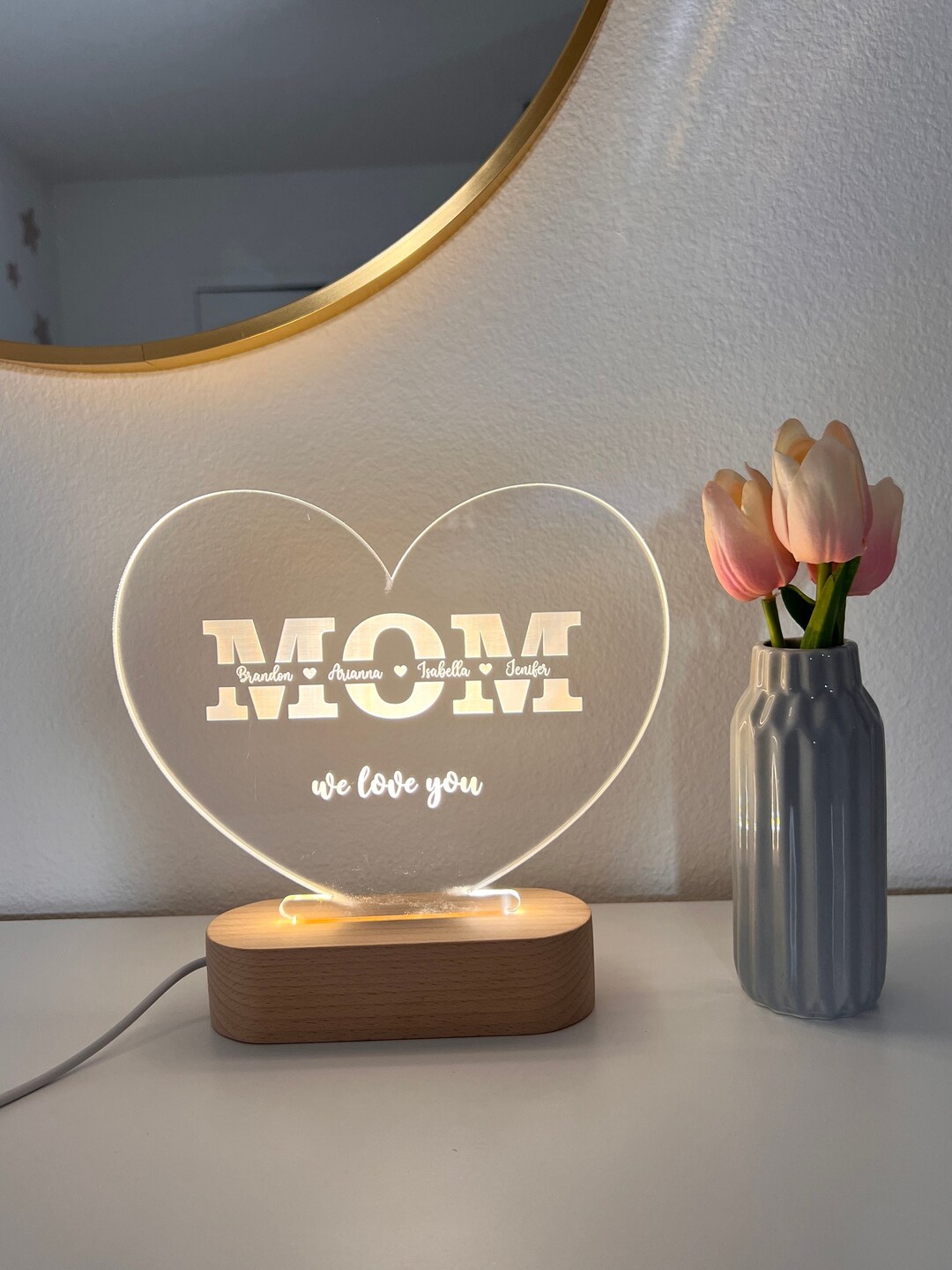 Custom LED Name Light Personalized Gift for Mom Light up Sign Logo Sign ...