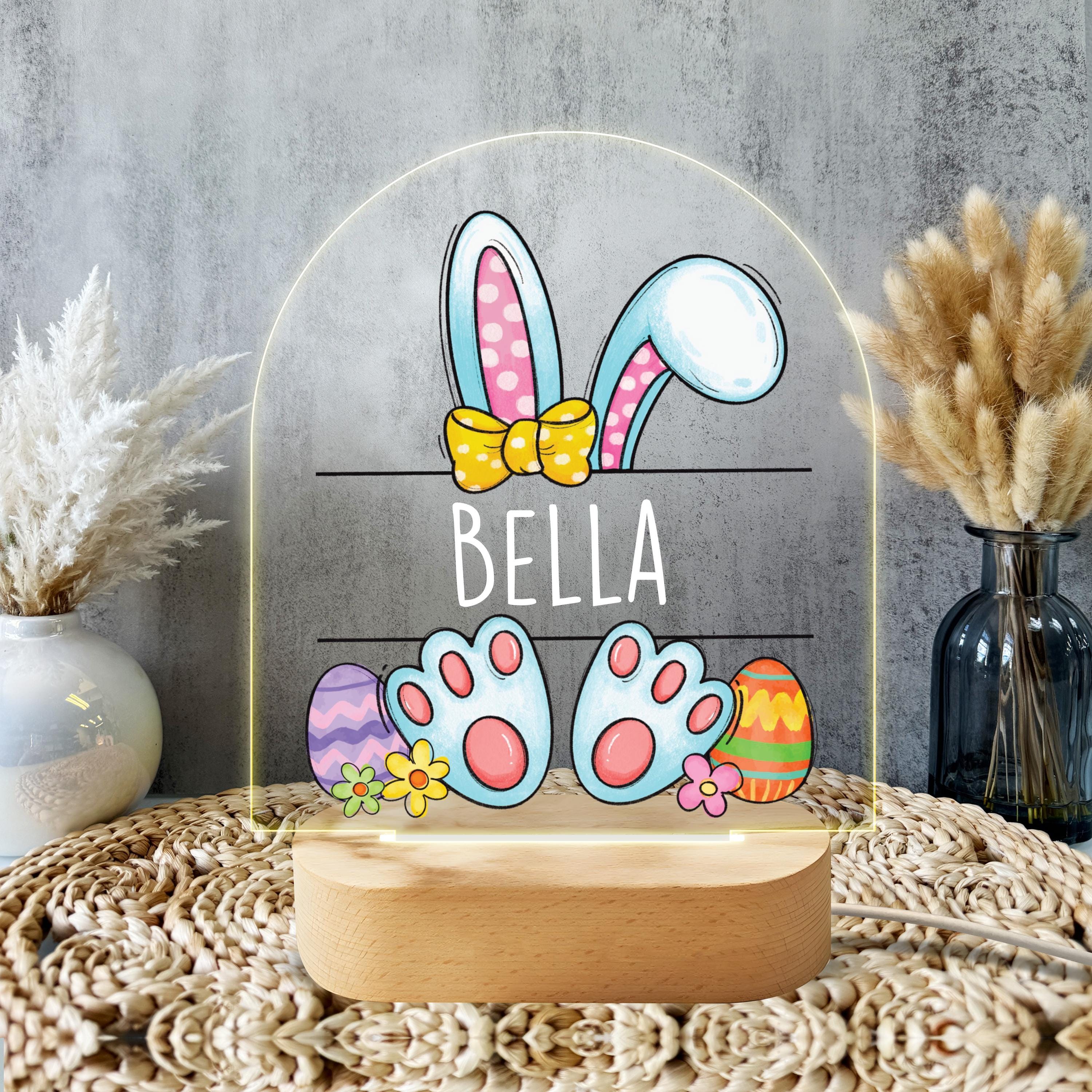 Personalized Easter Bunny Night Light - Custom LED Lamp for Kids, Perfect Gift for Easter, Unique Room Decor, Fun and Adorable Nightlight