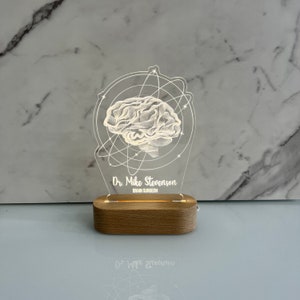 Brain LED Night Light Personalized for Neurologist Gifts, Psychology ...