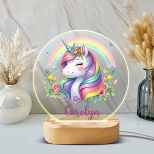 Personalized Unicorn Night Light - Custom LED Lamp for Kids, Perfect Gift for Unicorn Lovers, Unique Room Decor,Magical Nightlight for Girls
