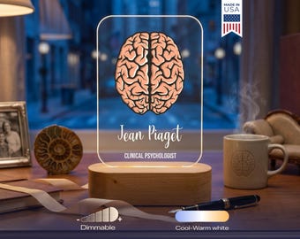 Personalized Brain Night Light - Custom LED Lamp for Science Lovers, Perfect Gift for Students and Thinkers, Unique Room Decor, Nightlight