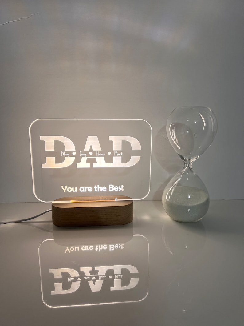 Custom LED Name Light Personalized Gift for Dad Light up Sign Logo Sign / Custom dad present / Men's Gift / Father's Day gift image 4